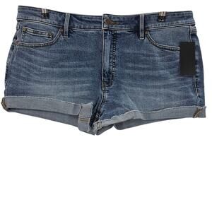 Candace Cameron Bure Womans size 16P Big Sur Medium Wash Denim Shorts Blue NEW